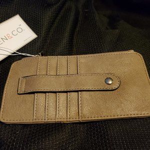 Jen & Co Slim Card Wallet - Clay